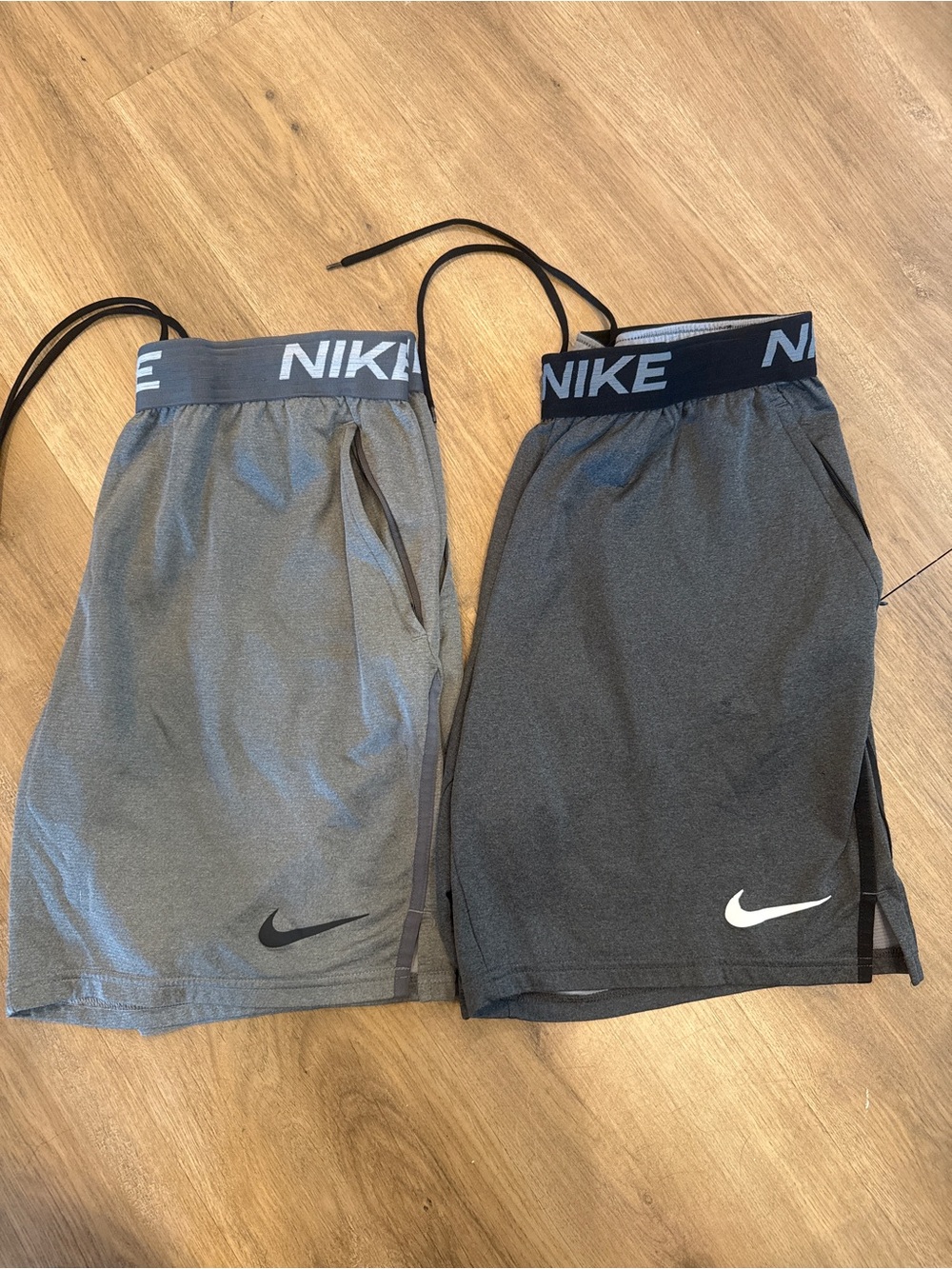 Nike Boys' Grey and Charcoal Athletic Shorts - 2 Pack